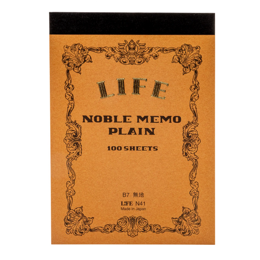 LIFE Stationery Noble Memo Pad Plain B7
