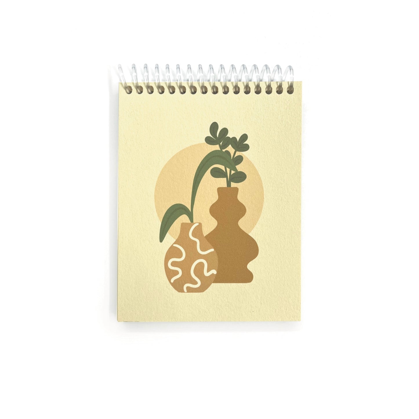 Cream Spiral Notebook Flower Vase - The Stkr Store