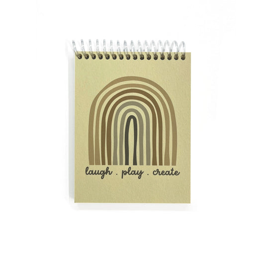 Cream Spiral Notebook Rainbow