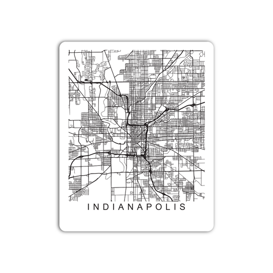 Indianapolis U.S. Street Map Sticker