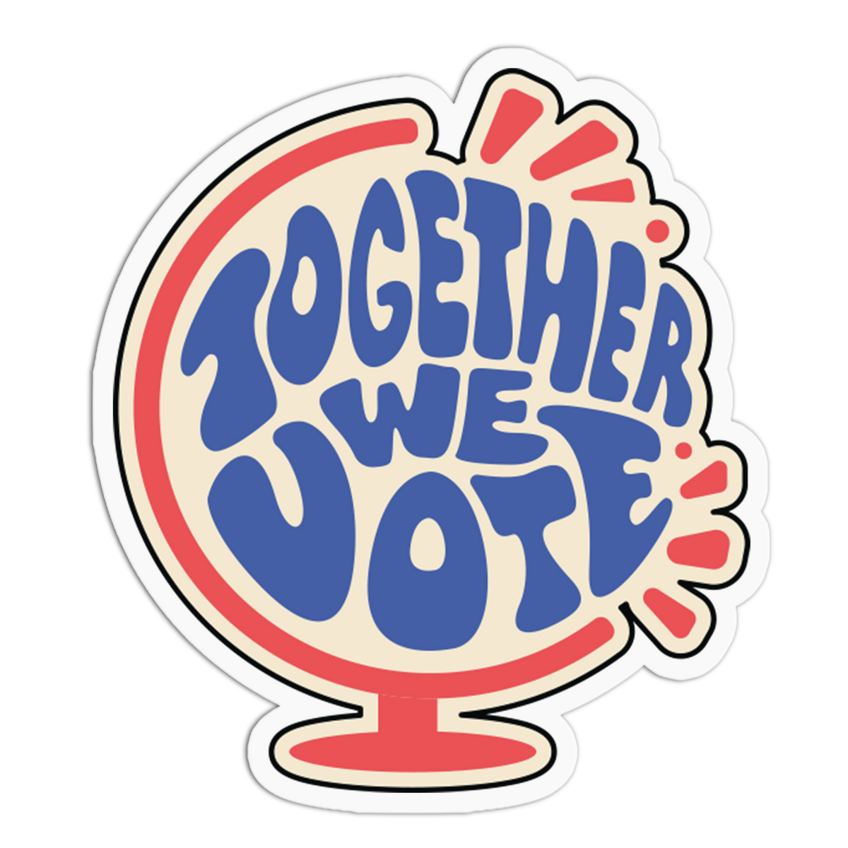 Globe Motif - iVoted Sticker
