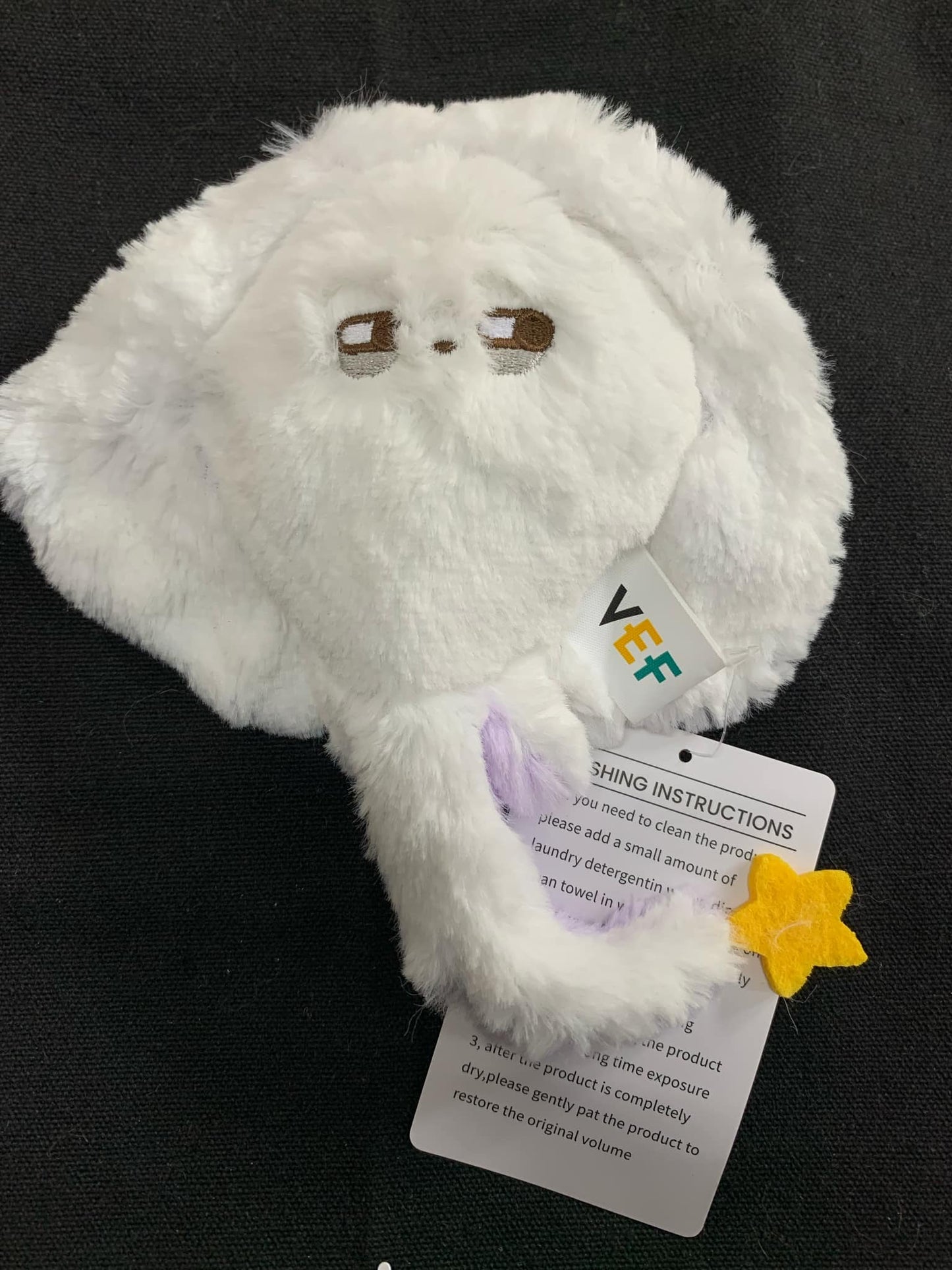 White Fluffy Keychain