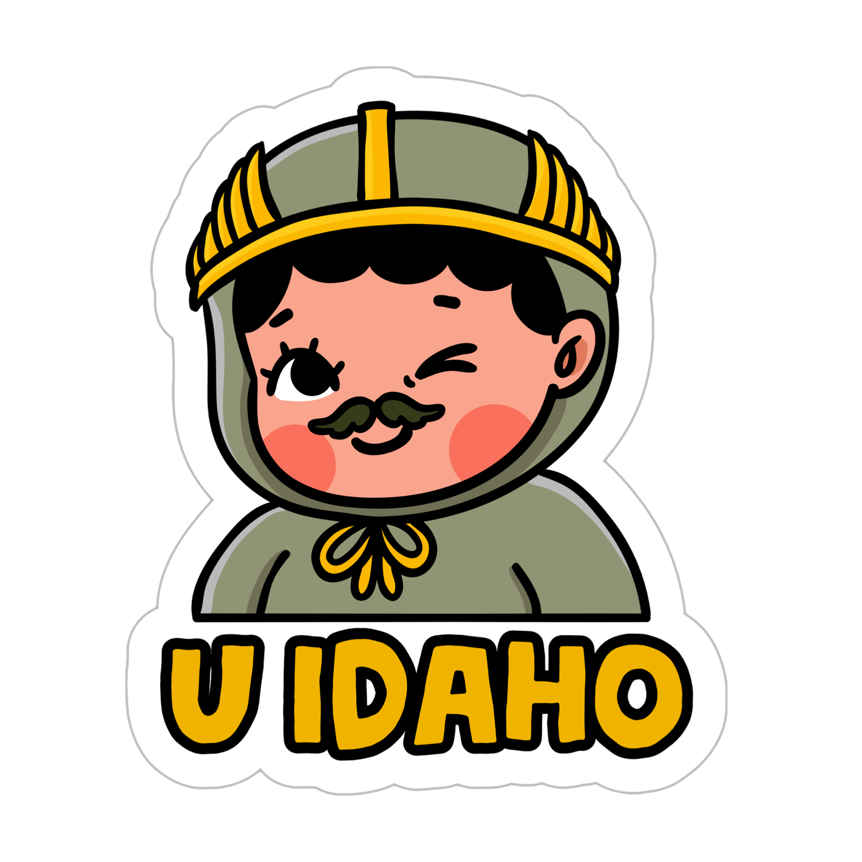 U IDAHO University Stickers