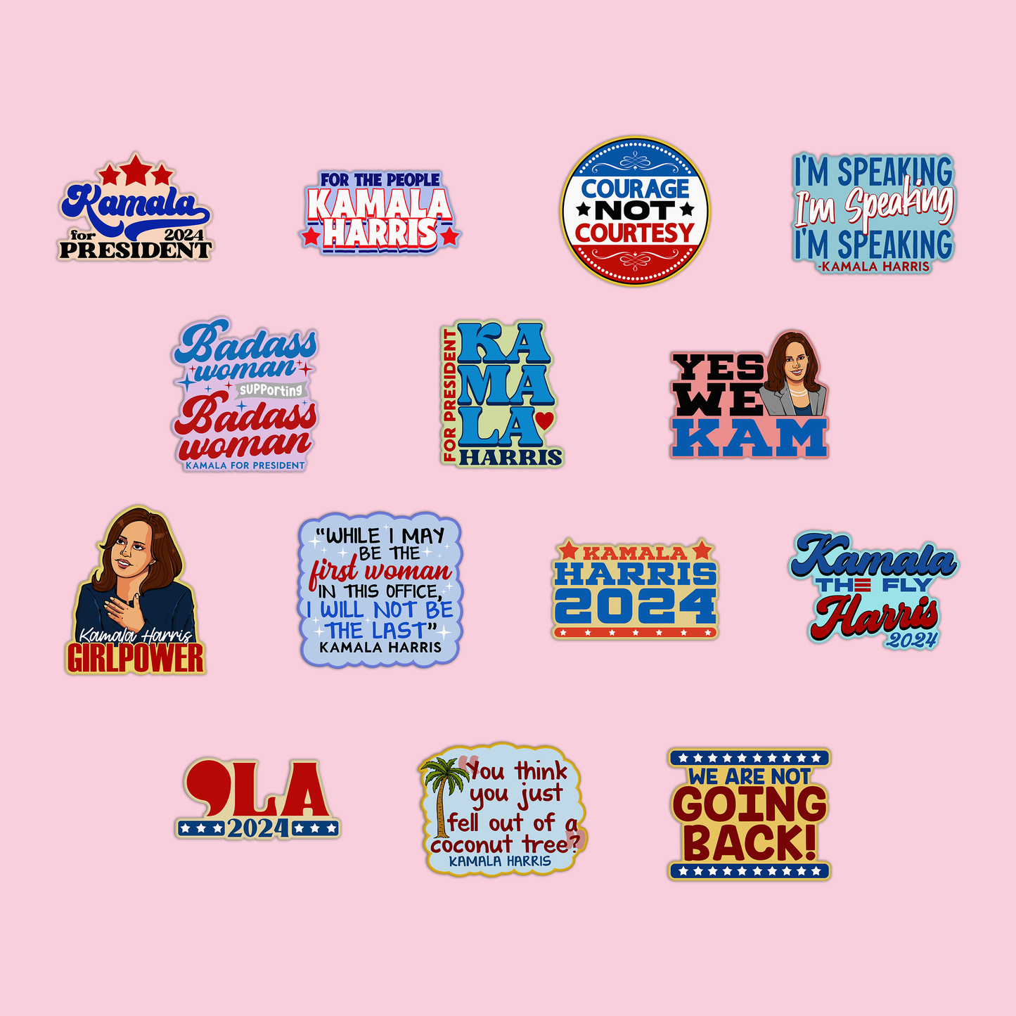 Kamala Harris Sticker Pack