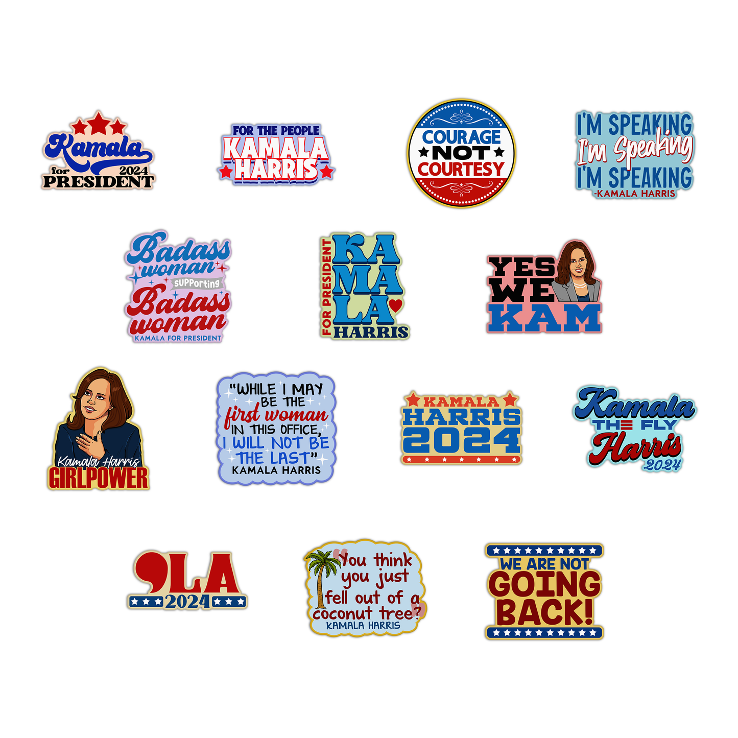 Kamala Harris Sticker Pack