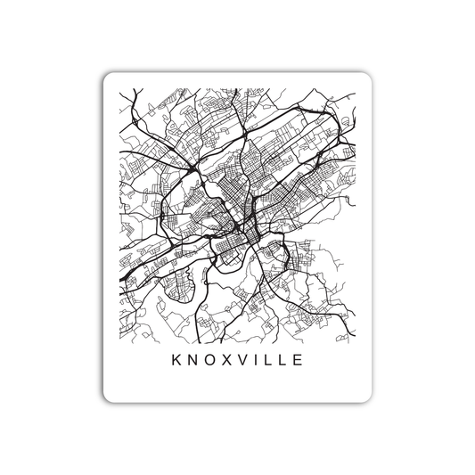 Knoxville U.S. Street Map Sticker