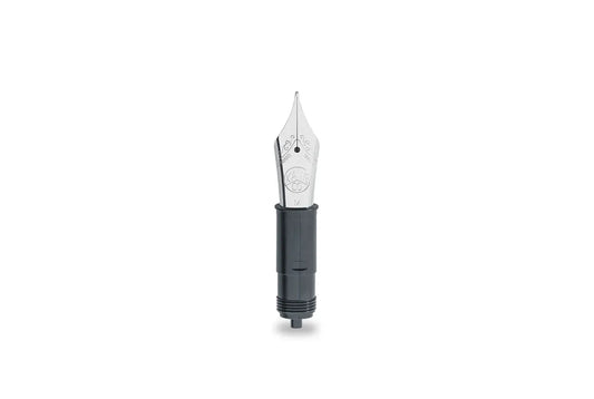Pen nib and holder on a white background