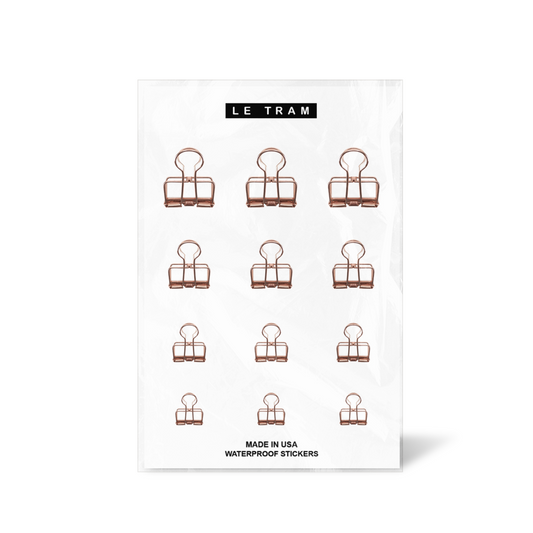 Le Tram Wire Binder Clips - Clear Sticker Sheet