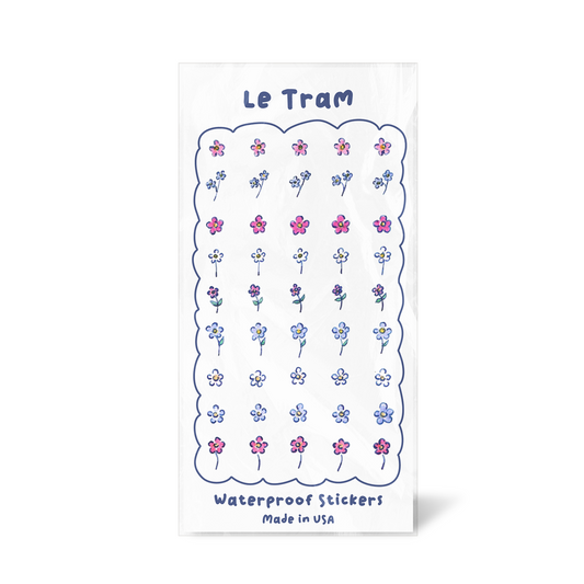 Le Tram Flowers - Clear Sticker Sheet