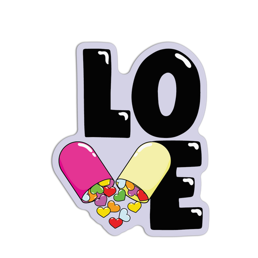 Love Medication Textured Stickers