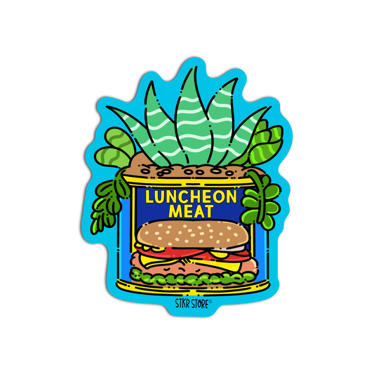Plant in Luncheon Meat Planters Sticker