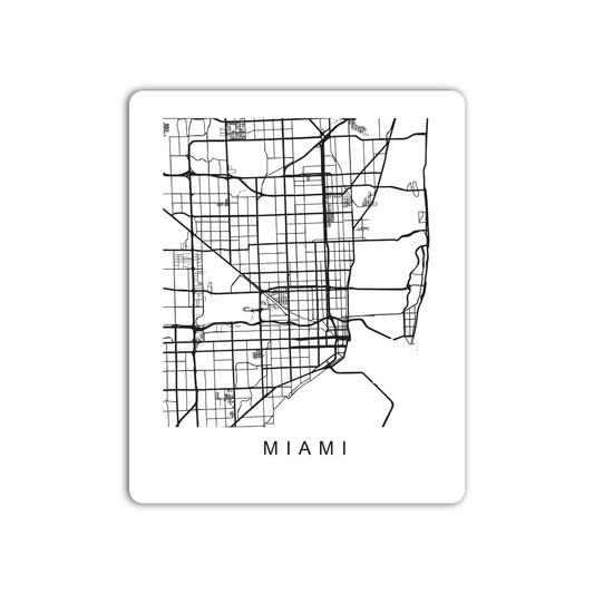 Miami U.S. Street Map Sticker