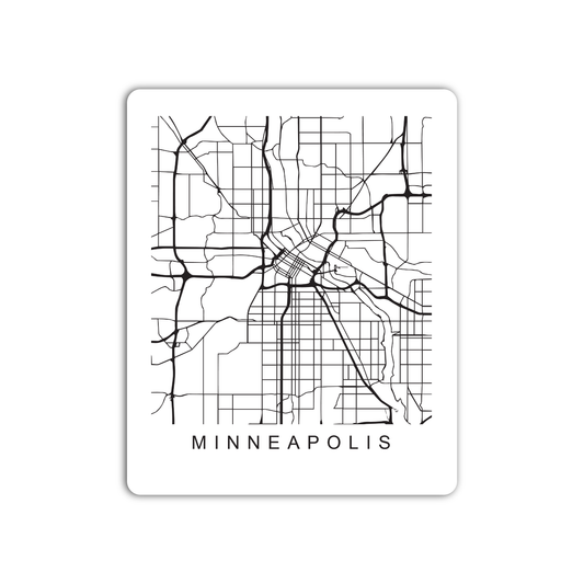 Minneapolis U.S. Street Map Sticker