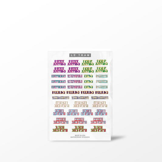 Le Tram Retro Block Months Sticker Sheet