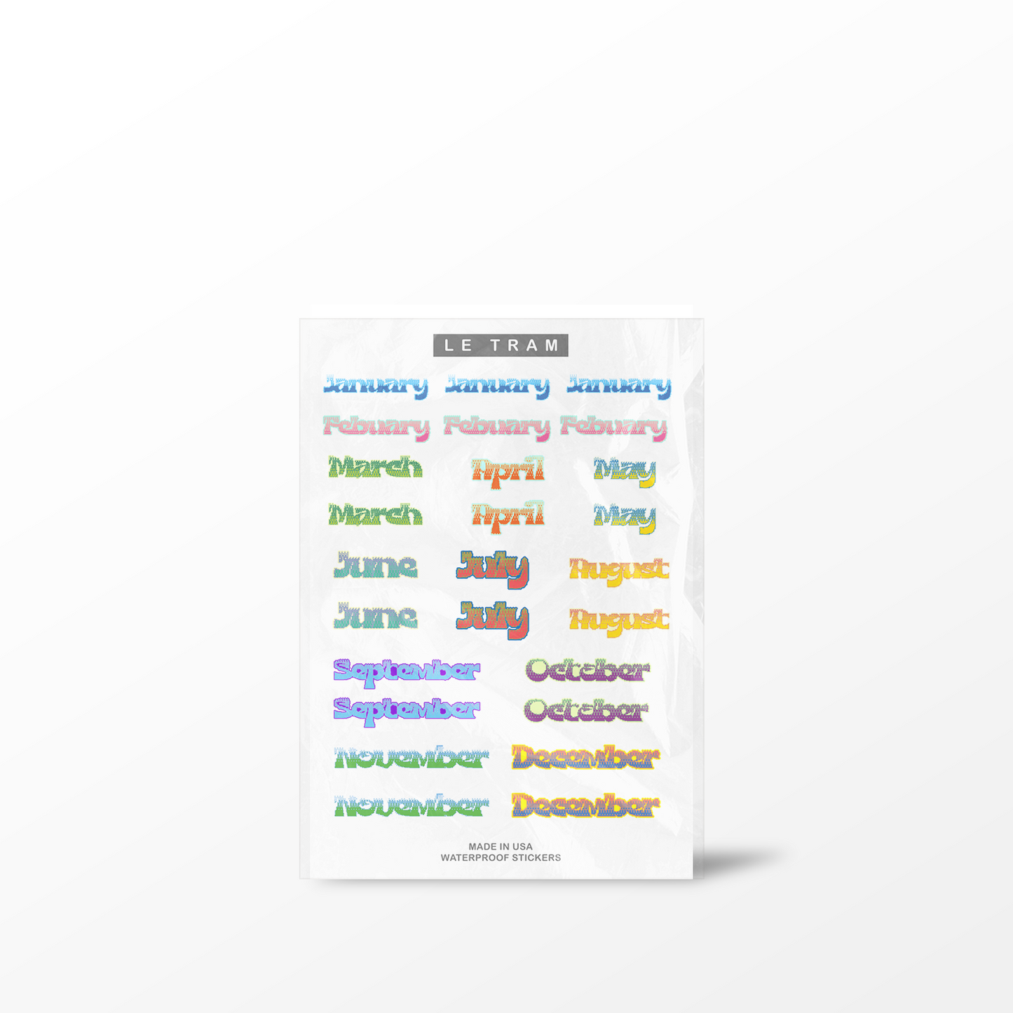 Le Tram Checkerboard Months Sticker Sheet - The Stkr Store