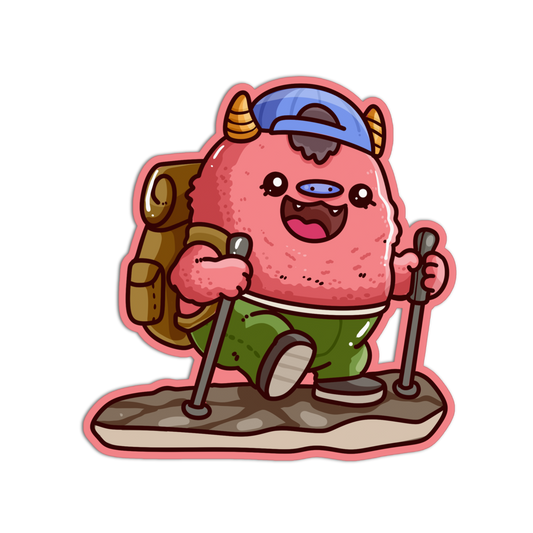 Cap Wearing Monster Trekkerz Sticker
