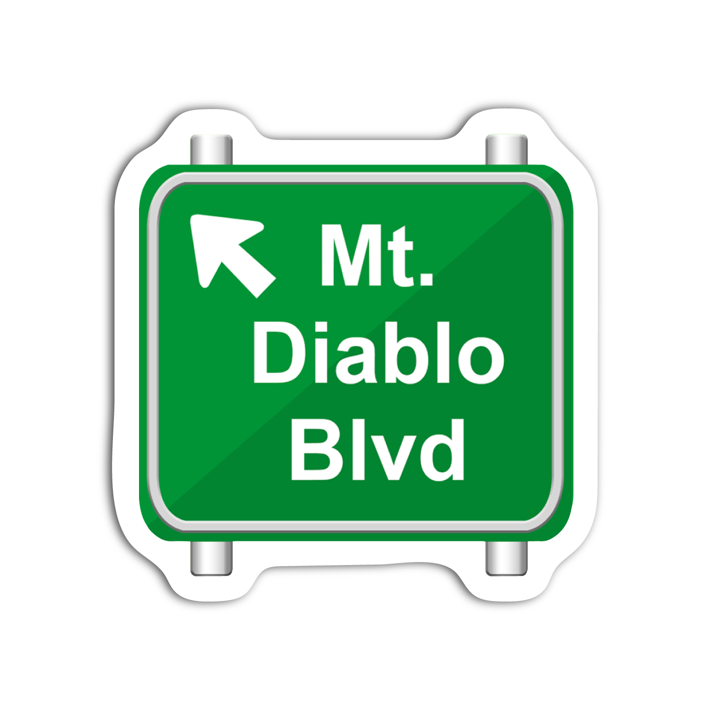 Mt Diablo Blvd Freeway Sign Sticker