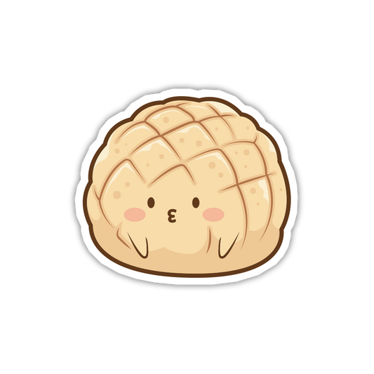 Cartoon-style walnut with a face on a white background