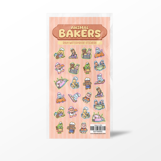 Coquette Animal Bakers Sticker Sheet