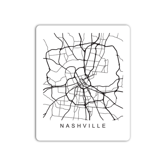 Nashville U.S. Street Map Sticker