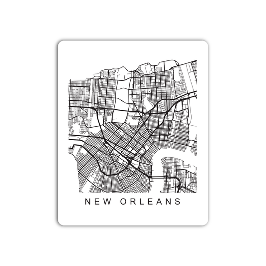 New Orleans U.S. Street Map Sticker