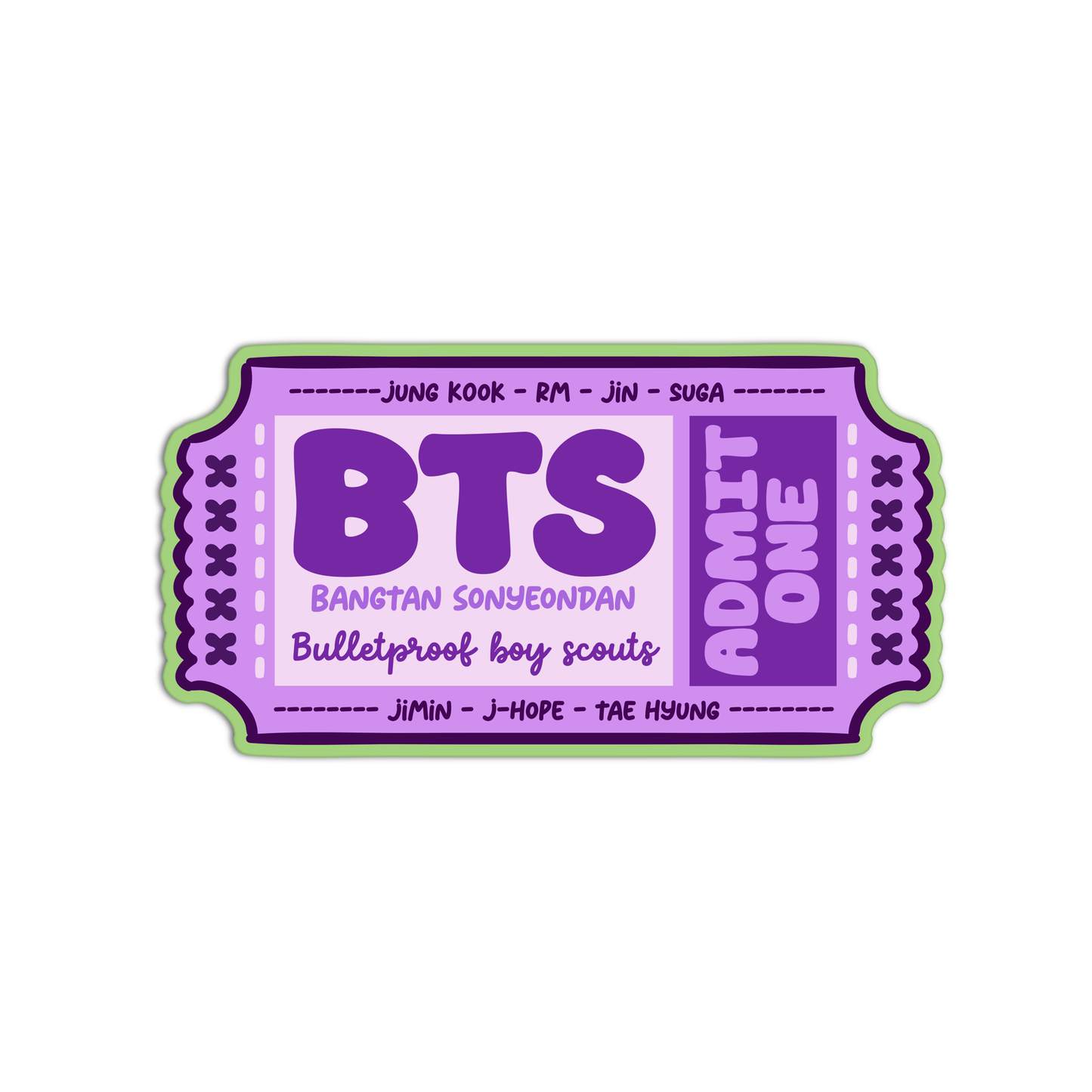 Admit One  BTS Sticker