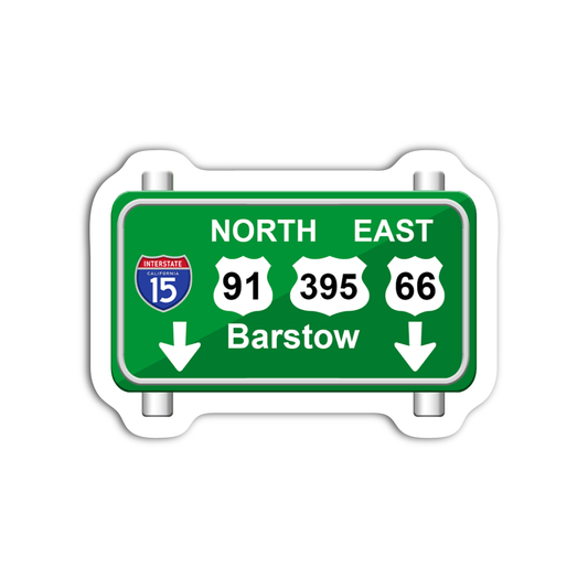 Barstow Freeway Sign Sticker