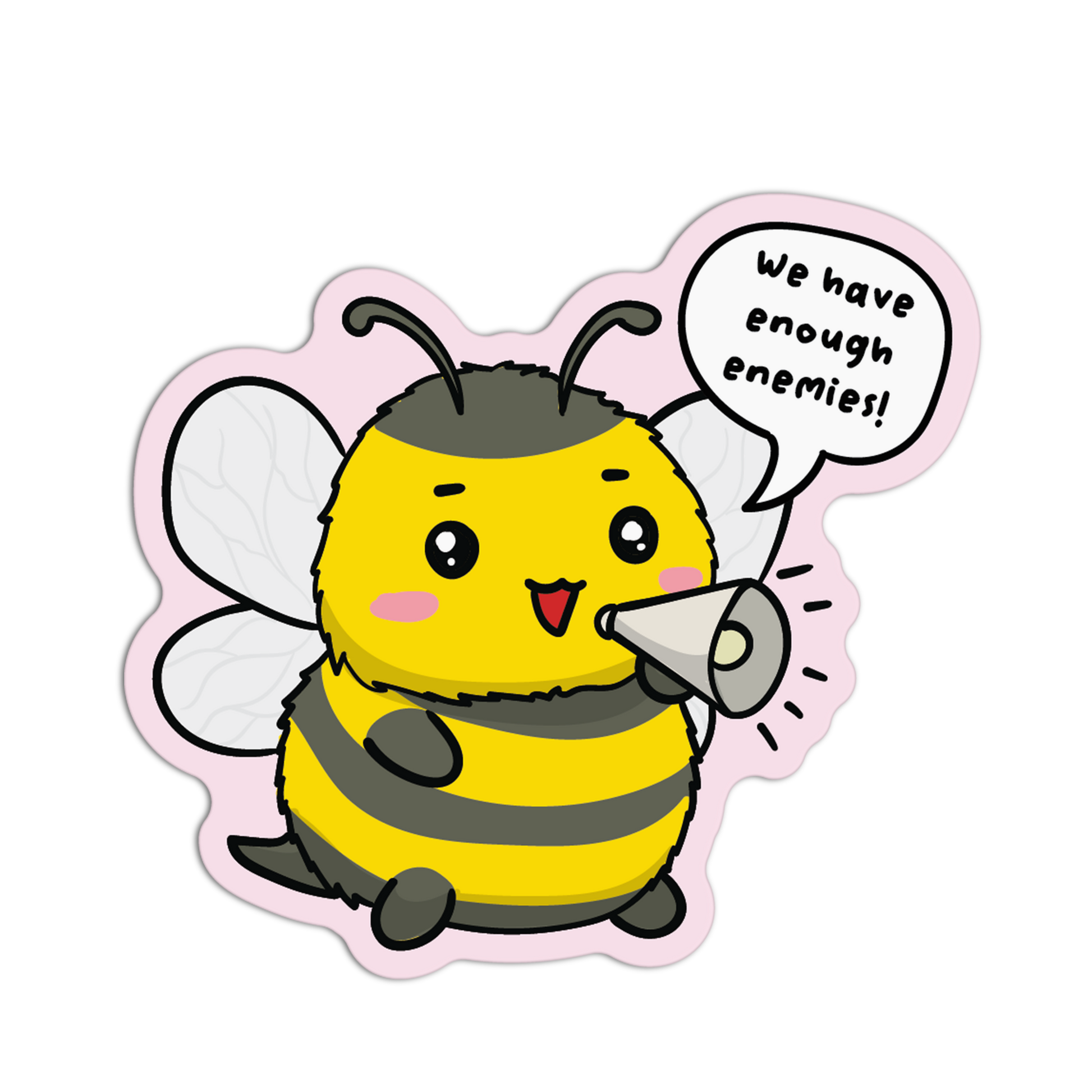 Vocal Bee Peace - No To War Sticker - The Stkr Store