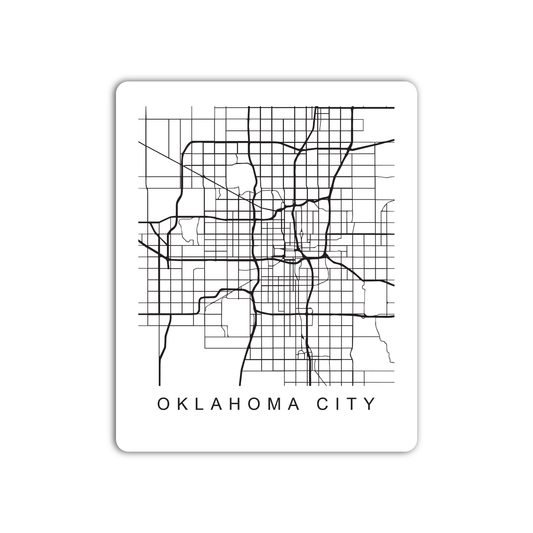 Oklahoma U.S. Street Map Sticker