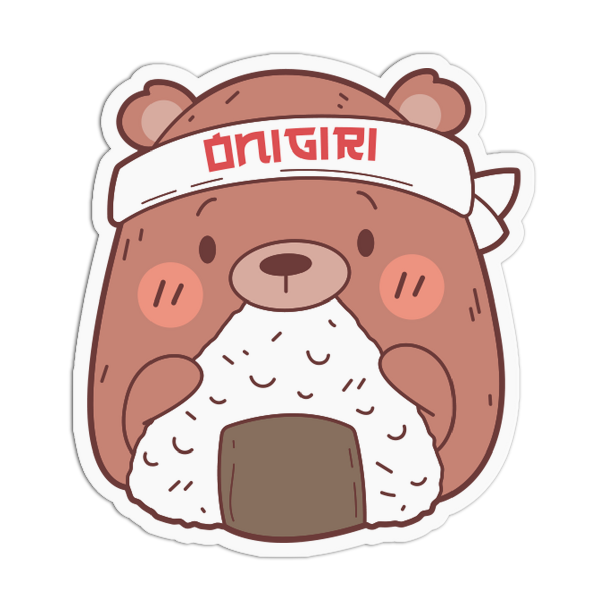 Headband Snack - Onigiri Bear Sticker