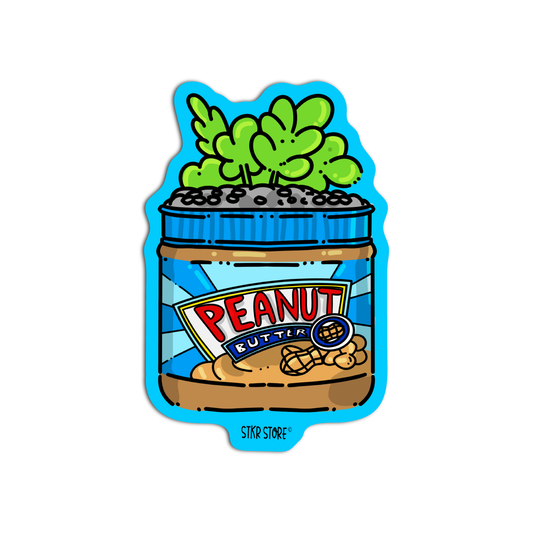 Plant in Peanut Butter Planters Sticker