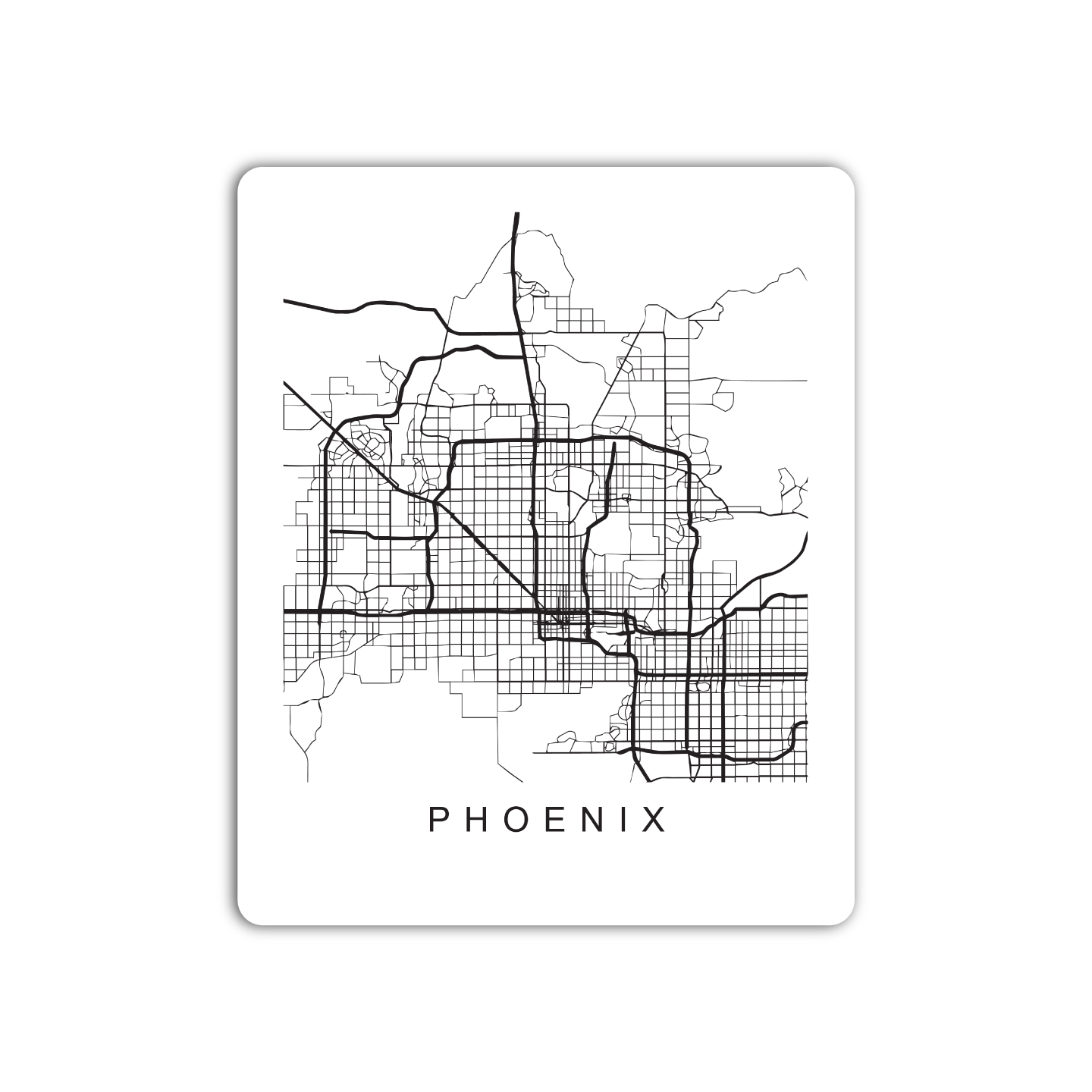 Phoenix U.S. Street Map Sticker