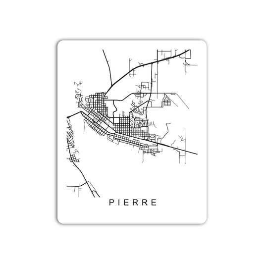Pierre U.S. Street Map Sticker