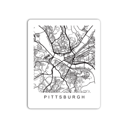 Pittsburgh U.S. Street Map Sticker