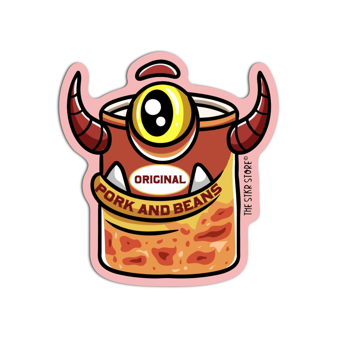 Pork and Beans Original Pantry Monster Sticker