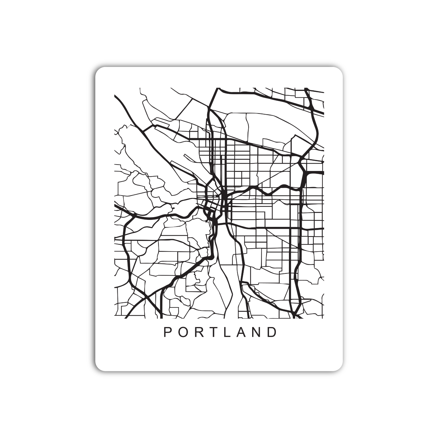 Portland Infinity Sticker Portland U.S. Street Map Sticker – The Stkr Store