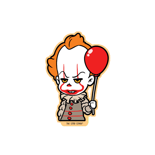 Clown with Red Balloon Horror Sticker