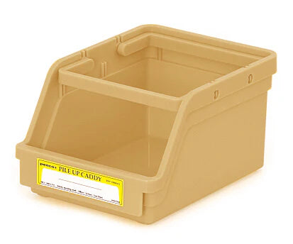Beige Storage Caddy with White Label