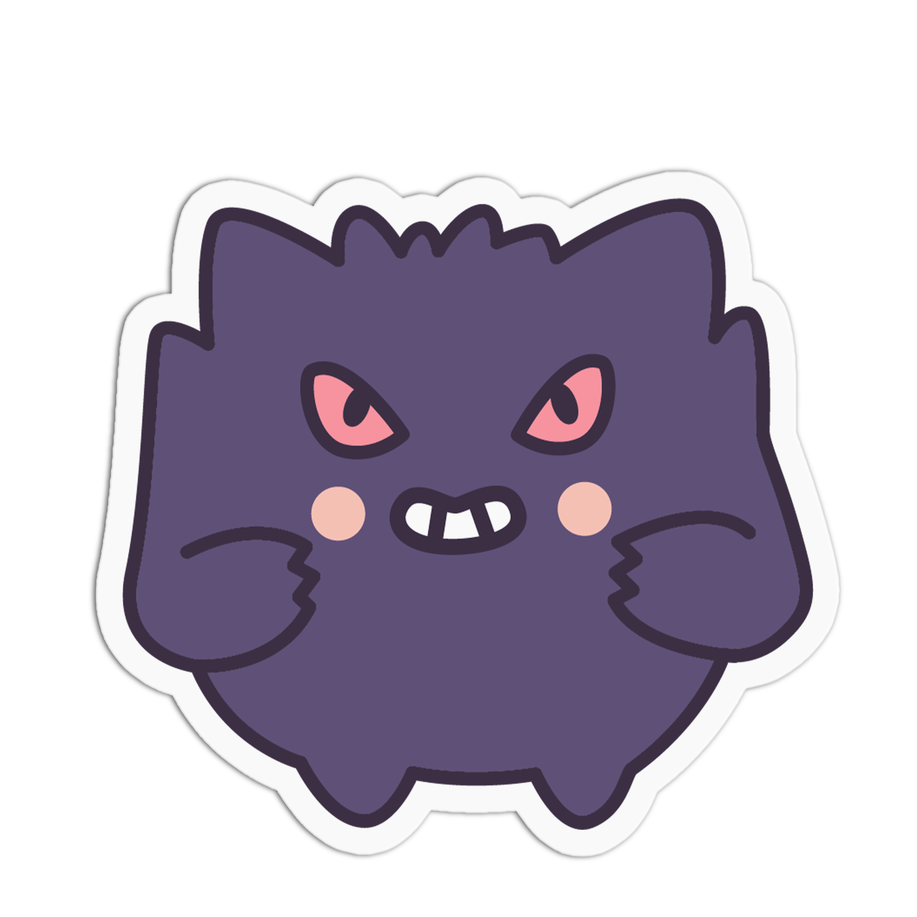 Grumpy Purple Shadow - Pocket Monster Sticker – The Stkr Store