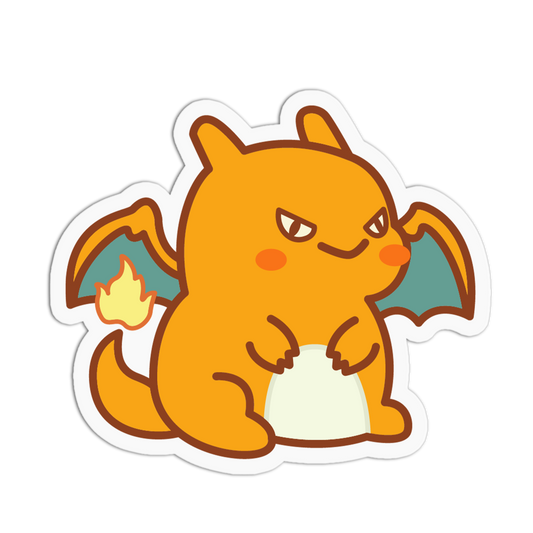 Cartoon bat-like creature with orange fur and green wings on a white background