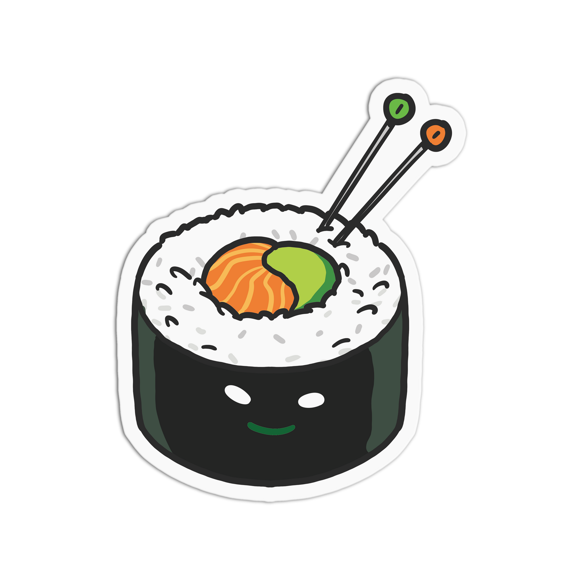 Sticky Sushi - Push Cushion Sticker - The Stkr Store