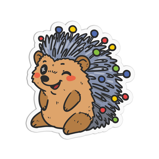 Happy Hedgy - Push Cushion Sticker - The Stkr Store
