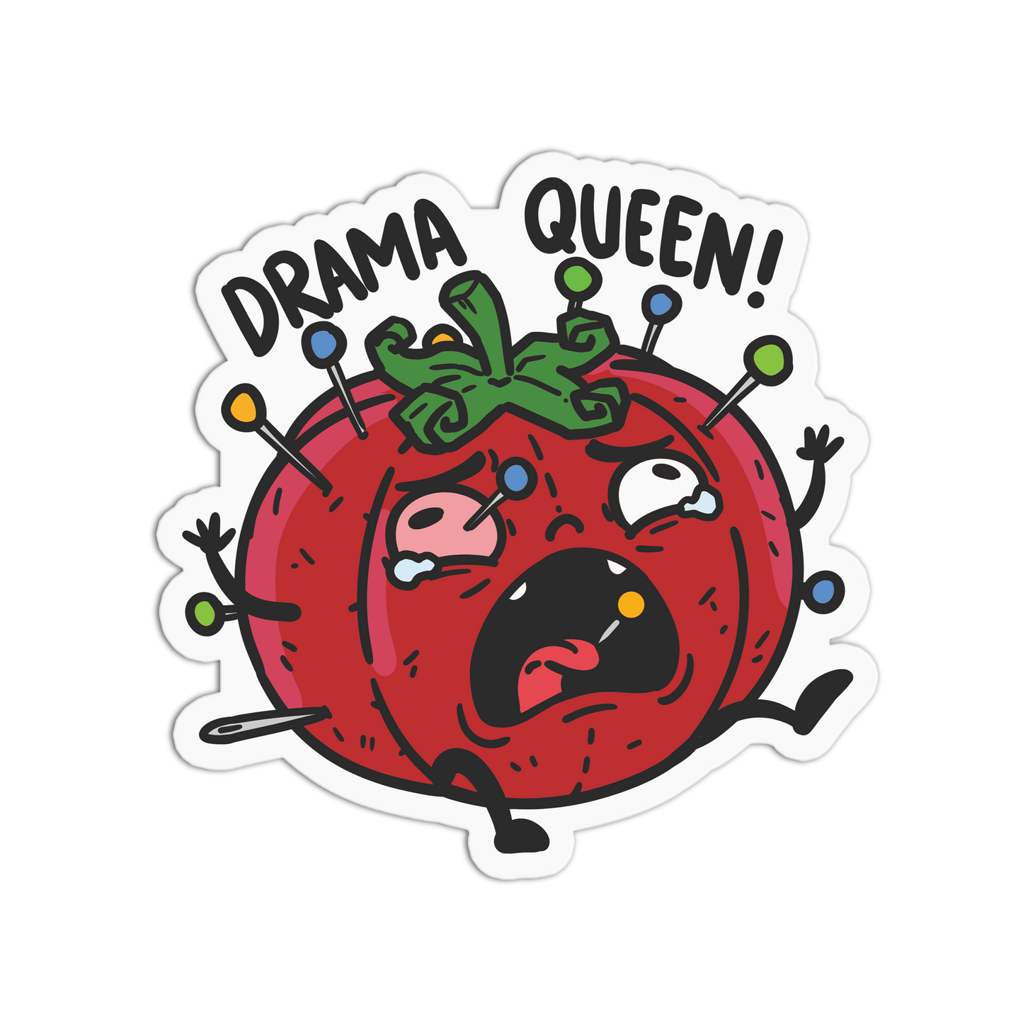 Tragic Tomato - Push Cushion Sticker - The Stkr Store
