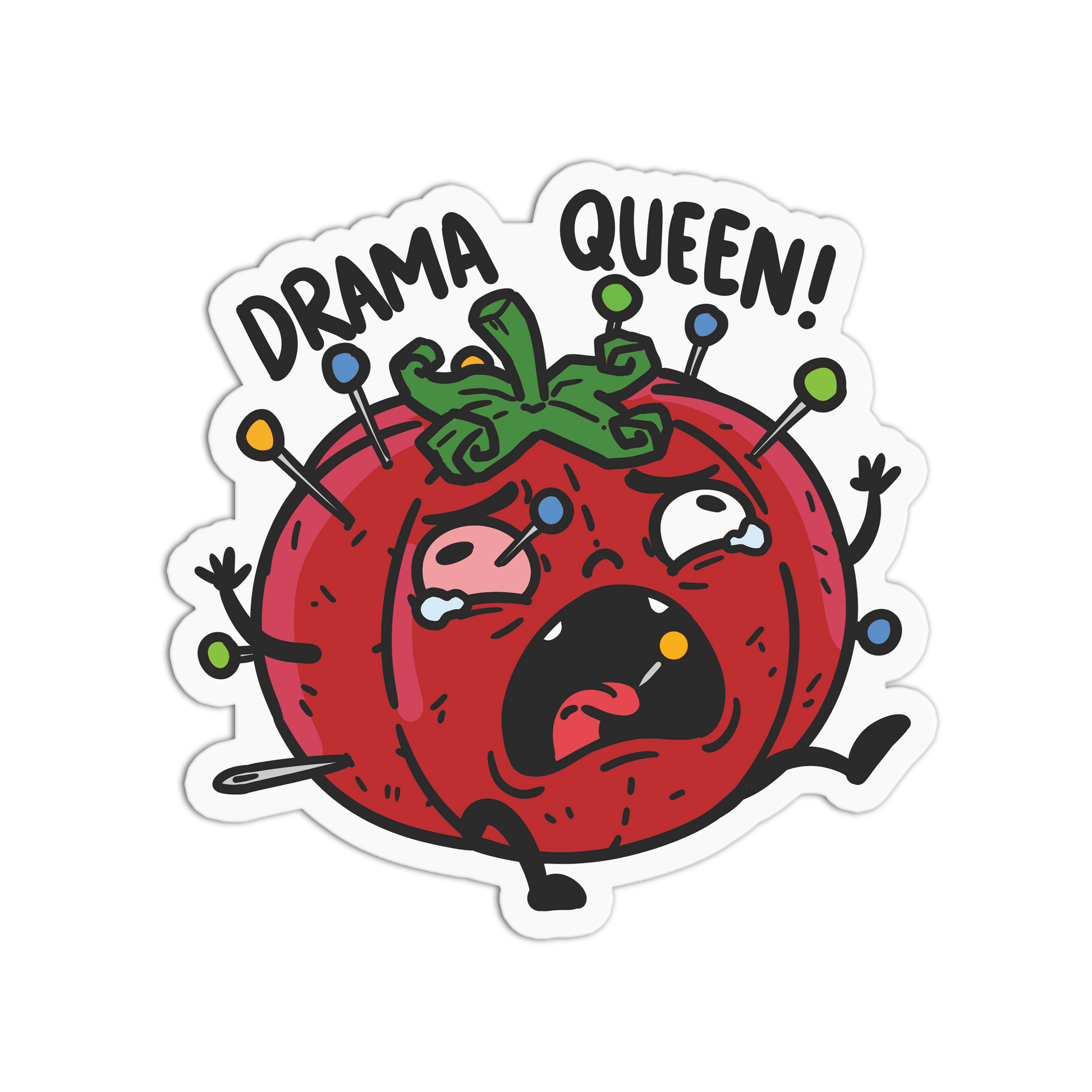 Tragic Tomato - Push Cushion Sticker - The Stkr Store