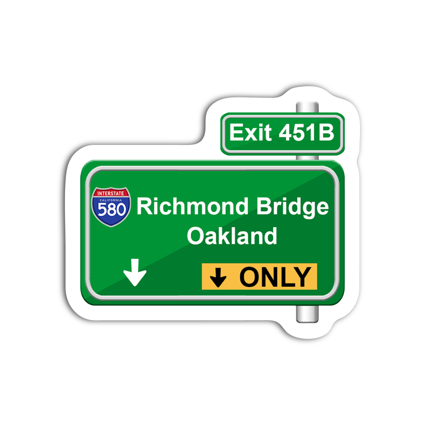 Richmond Bridge Freeway Sign Sticker