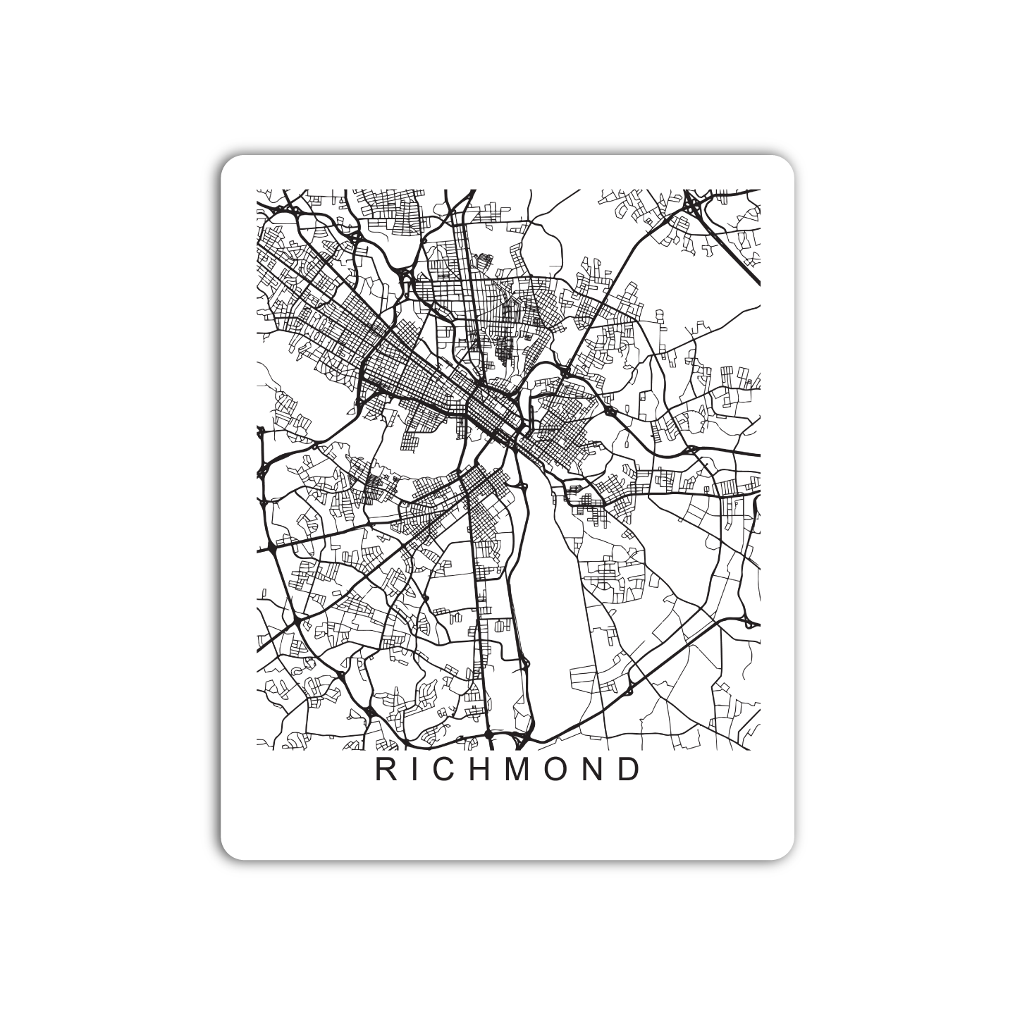 Richmond U.S. Street Map Sticker