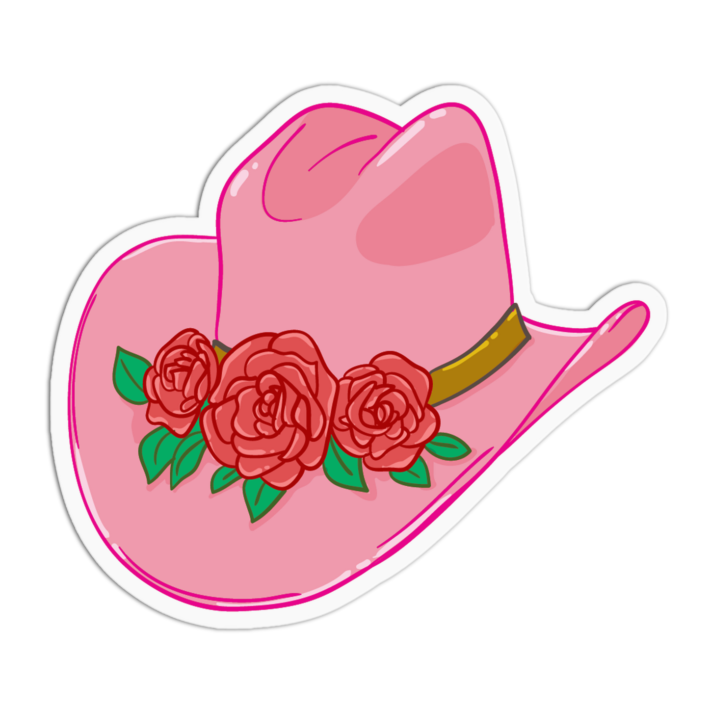 Cowgirl Hat Roses And Cowgirls Sticker