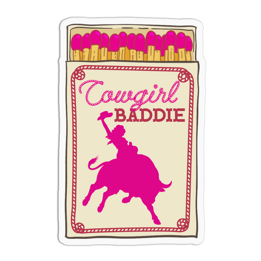 Matchbox Baddie Roses And Cowgirls Sticker