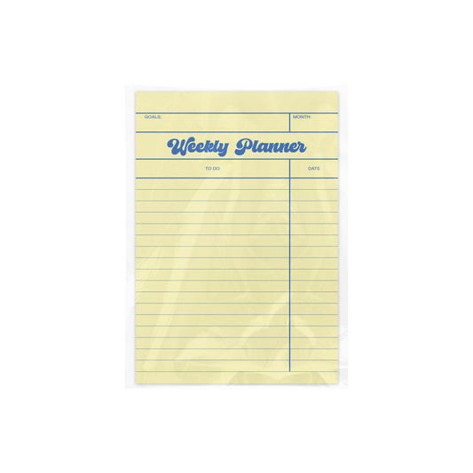 Yellow Weekly Planner - A7 Memo Pad