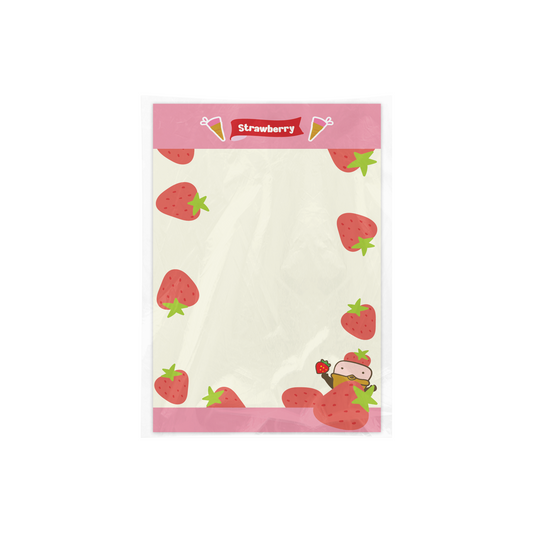 Strawberry Cone - Asian Snack Memopad A7